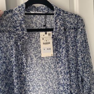 NEW w/ Tags! Floral Zara blouse (size M)